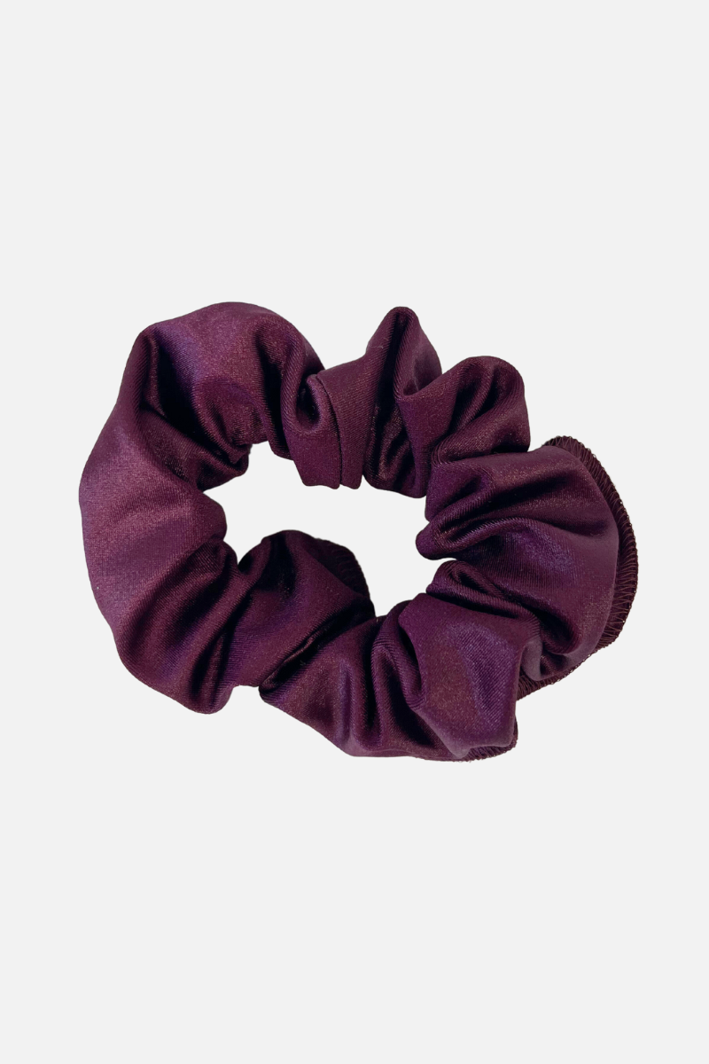 Plum Wetlook Lycra Scrunchie