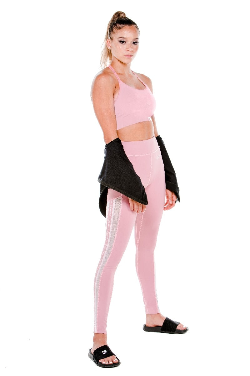 Energierosa Leggings mit hoher Taille