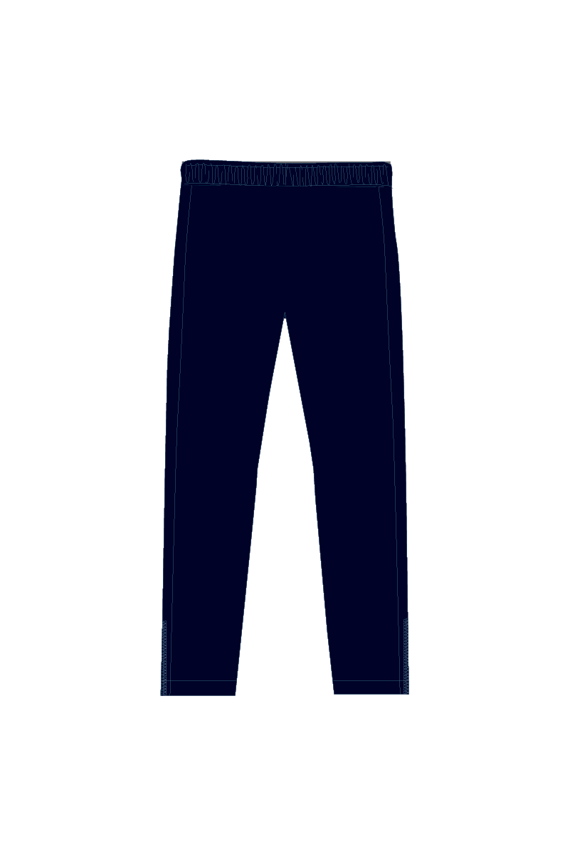ST QUENTIN  STOCK NAVY LYCRA UNISEX PANTS WITH ZIPS D2