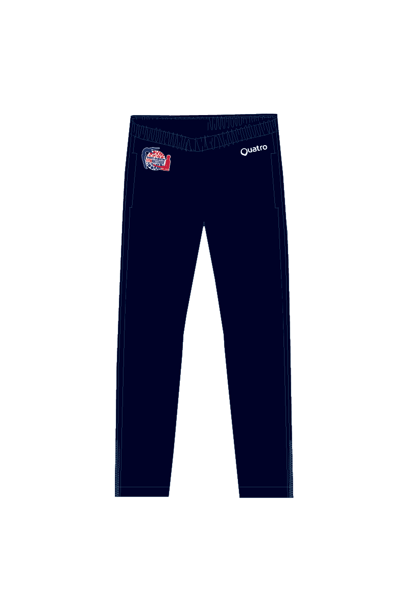 ST QUENTIN  STOCK NAVY LYCRA UNISEX PANTS WITH ZIPS D2