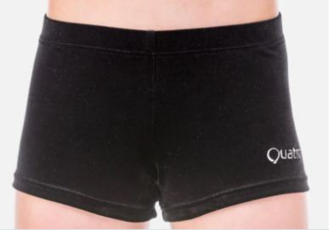 Short Donar en velours noir pour femme
