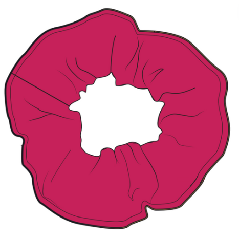 Cherry Lycra Scrunchie