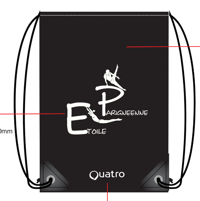 ÉTOILE PARIGNÉENE Black Gymsack