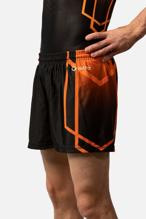 Courage Black and Orange Shorts