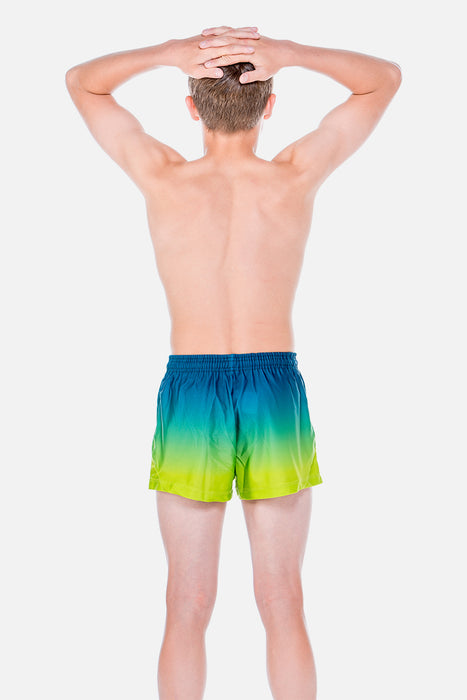 Mens Teal and Lime Ombre Shorts