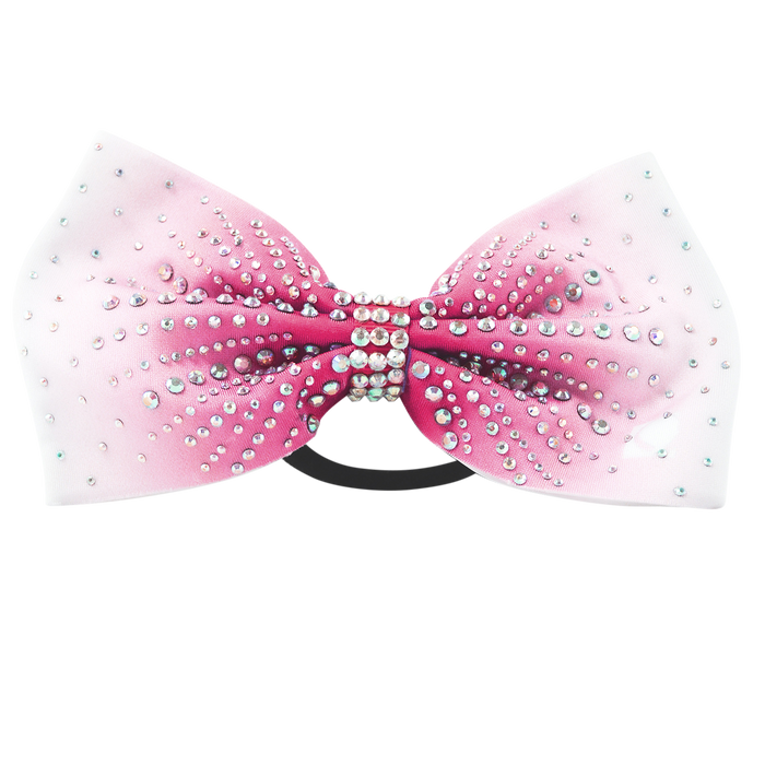 Pink Ombre Rhinestone Bow