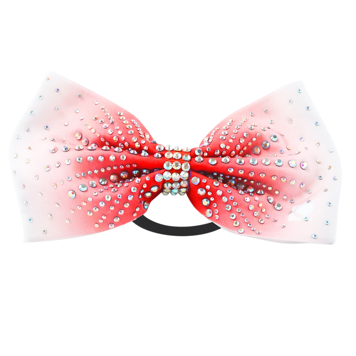 Red Ombre Rhinestone Bow